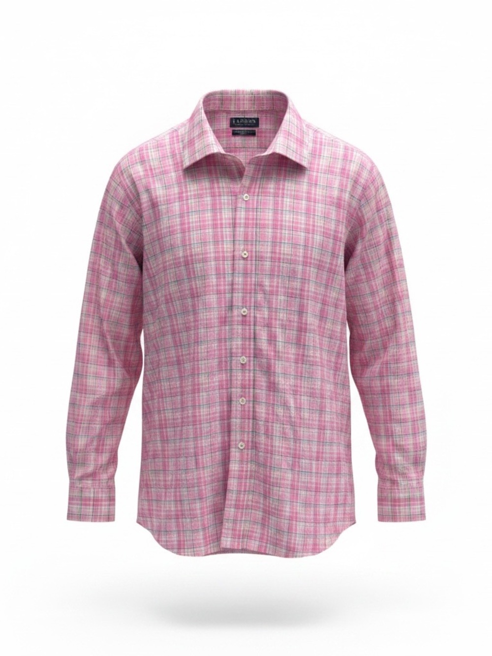 Lauren Ralph Lauren Black Label Pink Plaid Casual Button-Down Shirt 34/35